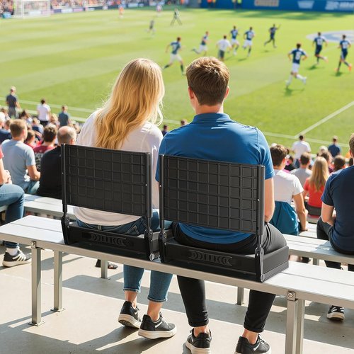 Jocoevol Stadium Seats - Portable Bleacher Chair with Back Support & Cushion | Ideal for Sports Events & Concerts