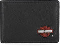 Harley-Davidson Genuine Leather RFID Blocking Wallet - Stylish & Secure Design for Men