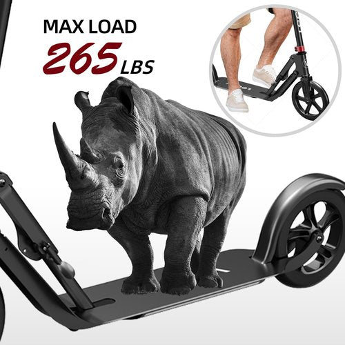 Scooter for Adults –Adult Scooter,Folding, Adjustable Height, Big Wheels, Lightweight All-Aluminum Frame | Suitable for Teens 12+ | 265lbs Weight Limit,Kick Scooter