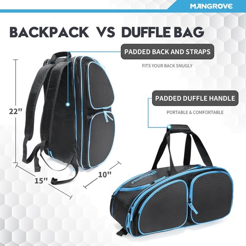 Mangrove Pickleball Backpack, 2025 Pickleball Bag Fits 4+ Paddles & Pickle Ball Accessories, Large Paddle Bag with Fence Hook, Extra Pockets, Ventilated Shoes Storage