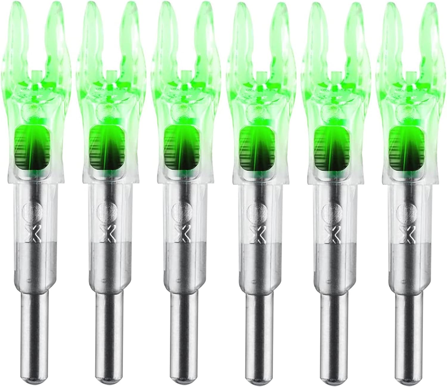 Skiennix Lighted Arrow Nocks - High-Visibility LED with ON/OFF Switch | Fits .204-.246 Diameter (6PCS)