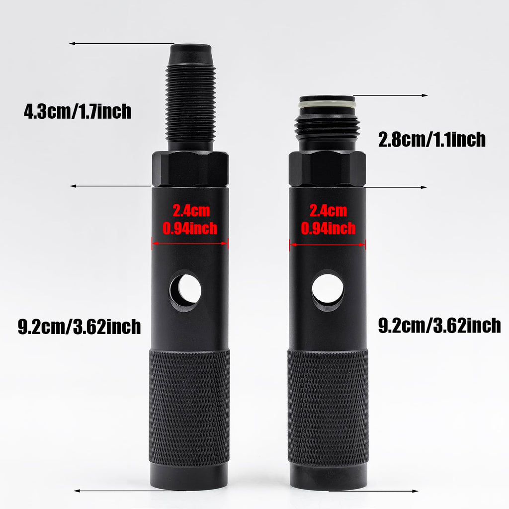 Aopkeo 12gram CO2 Cartridge Small Cylinder Quick Charge Adapter for Paintball PCP Airsoft Soda Water (G1/2-14(0.825"-14NGO))