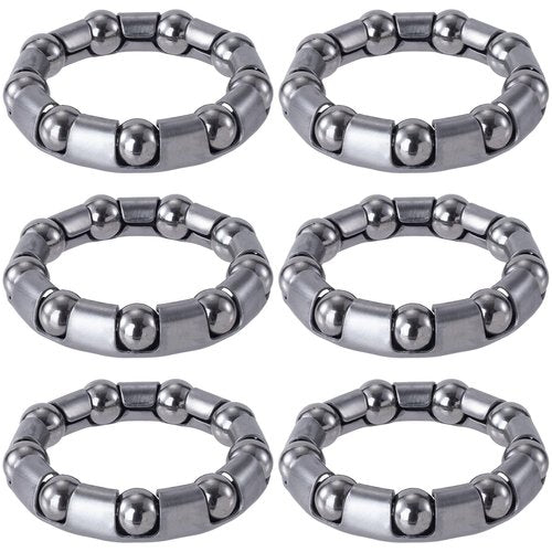 CustomyLife 6pcs 5/16" x 9 Balls Bicycle Crank Bearing Silver Bottom Bracket Bearings Bike Axle Wheel Frame Bearing Repair for Beach Cruiser limos Stretch
