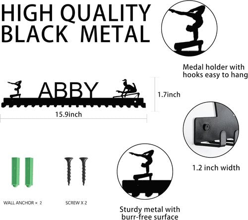 Goutoports Personalized Medal Hanger - Custom Text & Images Display Rack for Athletes | Easy Installation
