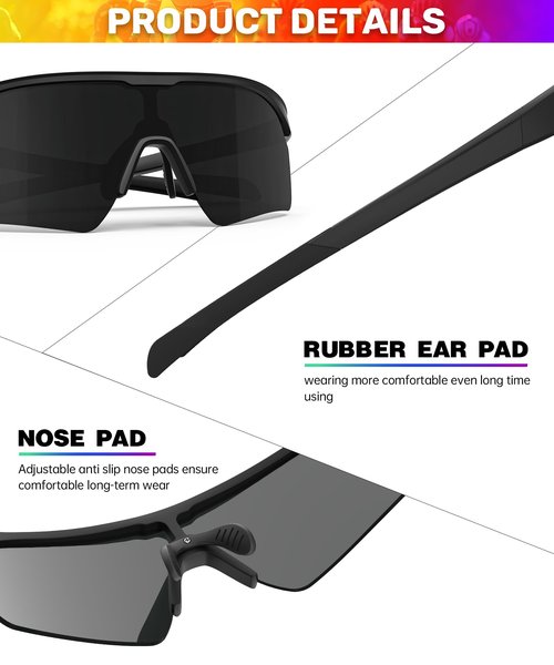 OUTDOORKING Sport Polarized Sunglasses for Men and Women, Stylish and Lightweight Cycling Sunglasses with UV400 Protection