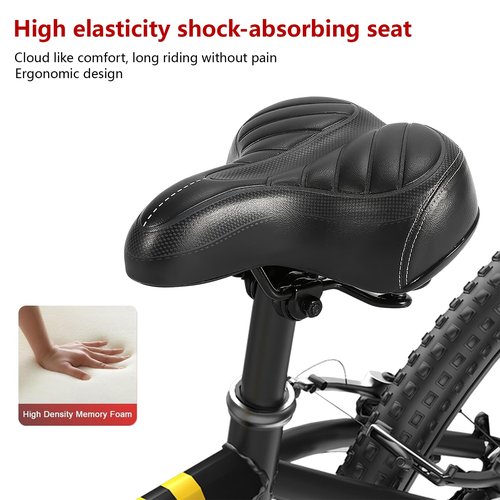 Bikes Seat Cushion, Comfortable Bicycle Saddle Cover Adjustable Compatible Bicycle Seat Padded for Mountain Bicycle Road Bikes Outdoor Indoor