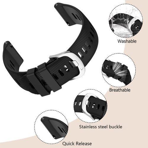 XIDESSEN 4PCS Band Compatible with Garmin Venu 3/2 Forerunner265/255 Vivoactive 4 45mm,Silicone Quick Release Bands For Men Women