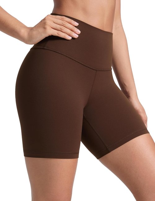 CRZ YOGA ButterLuxe Biker Shorts - High Waisted Spandex for Women | 6" Length for Comfort & Flexibility