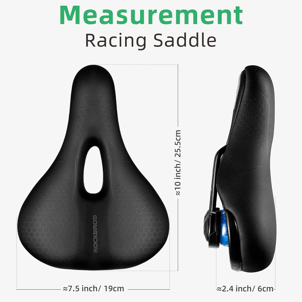 ROCKBROS Memory Foam Bike Seat - Comfortable Waterproof Saddle for City & MTB Racing Bikes