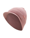 Hurley Women's Caylin Beanie Hat - Medium Fit Thick Ribbed Cable Knit with Fixed Cuff and Visor - Winter Hats for Women, Mauve