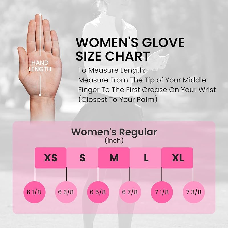 Women’s Golf Gloves with Magnetic Ball Marker – Pink, Left/Right Hand, Medium
