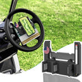 CartClan Golf Cart Steering Wheel Cell Phone Mount, Flip Up Phone Holder for Golf Cart Steering Wheel, Suitable for Club Car/EZGO/Yamaha Models, Mobile Phone Mount Wide 2"-3.5"