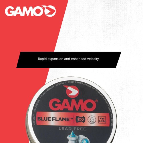 Gamo 632270254 PBA Blue Flame Pellets .177 Caliber, 100 Count