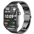 Lamshaw Compatible with TRAUSI Smart Watches Bands, Quick Release Stainless Steel Metal Replacement Straps Compatible with TRAUSI TG08 1.83" HD Smart Watches (Black, 22mm size band)
