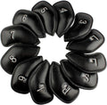 Xuesong Golf 12pcs Thick Synthetic Leather Golf Iron Head Covers Set Headcover Fit All Brands Callaway Ping Taylormade Cobra Etc