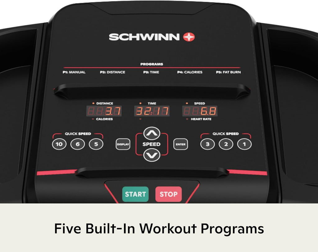 Schwinn Fitness Treadmill - Compact Design for Home Workouts | Adjustable Speed & Incline