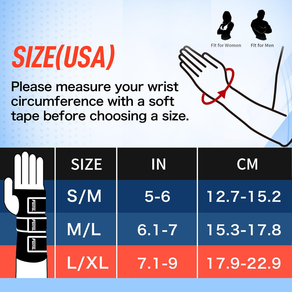 FEATOL Carpal Tunnel Wrist Brace Night Support, Thumb Spica Splint Left Hand for De Quervains Tenosynovitis, Tendonitis, Thumb Brace for Women Men, Black Blue, Large/XLarge