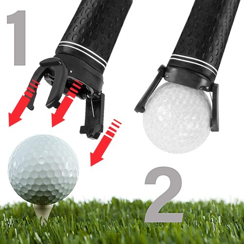 FINGER TEN Golf Ball Retriever for Putter Piker Upper 2/4/6/8/10 Pack Suction Cup Ball Grabber Tool with Screws Foldable Mini Ball Retrievers for Men Women Golfer (10 Pack)