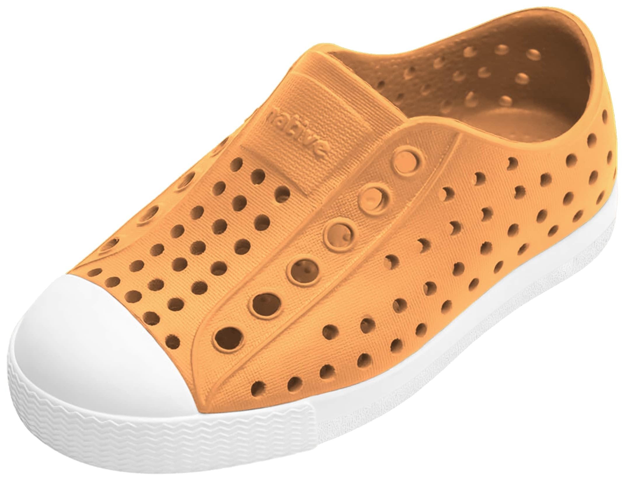 Native Shoes Unisex-Kids Jefferson Sneakers, Papaya Orange/Shell White, 10 Toddler