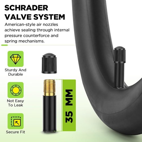 Bike Tubes 4 Pack by [Brand Name] - 26x1.75/2.125 with 35mm Schrader Valve | Durable Butyl for MTB & Road Bikes