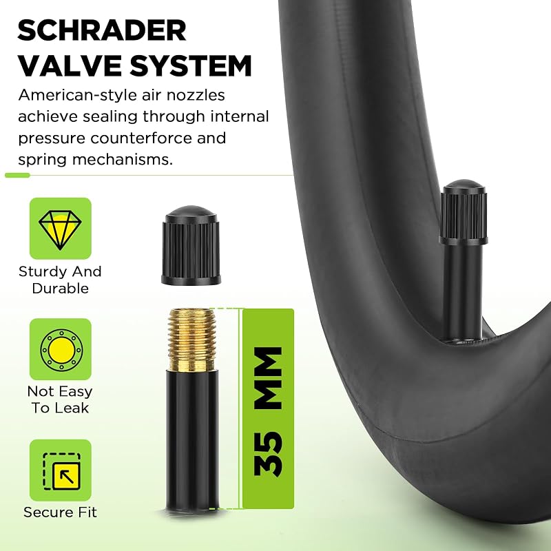 29" x 1.75-2.125 Bike Tube with 35mm AV Schrader Valve - 2 Pack