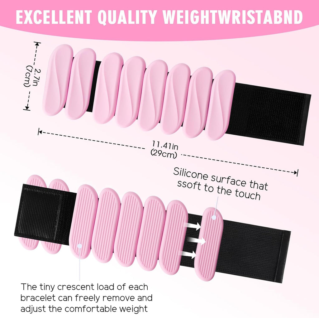 Skiennix Wrist Weights - Adjustable 2lb Wearable Arm & Ankle Weights for Walking, Yoga & Gym