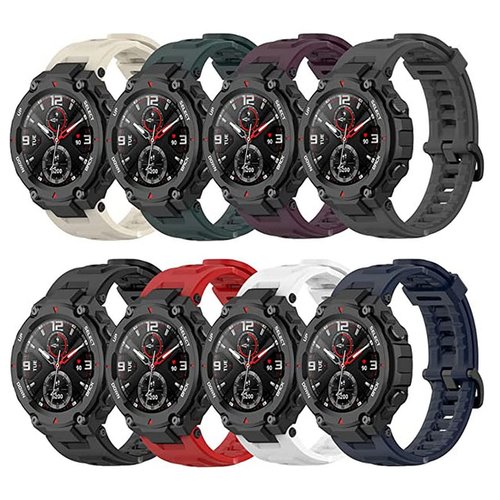 ZSZCXD Compatible for Amazfit T-rex Band, Adjustable Sport Silicone Replacement Strap Wristband for Amazfit T-Rex/Amazfit T-Rex Pro (8 Colors)