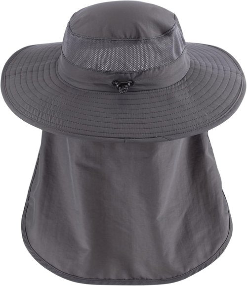 Home Prefer UPF 50+ Sun Hat - Wide Brim Fishing Hat with Neck Flap for Ultimate UV Protection