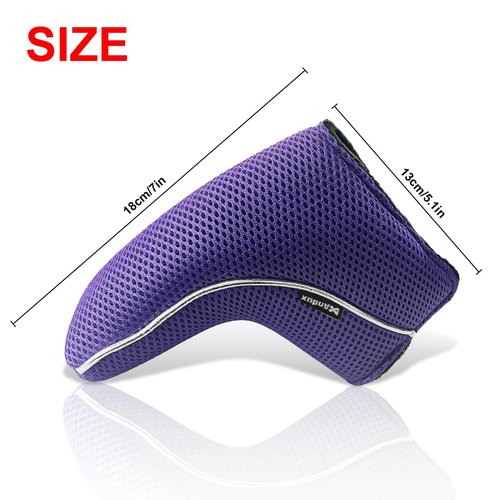 Andux Golf Mesh Putter Cover Blade Putter Head Covers MT/TG15 (Purple)