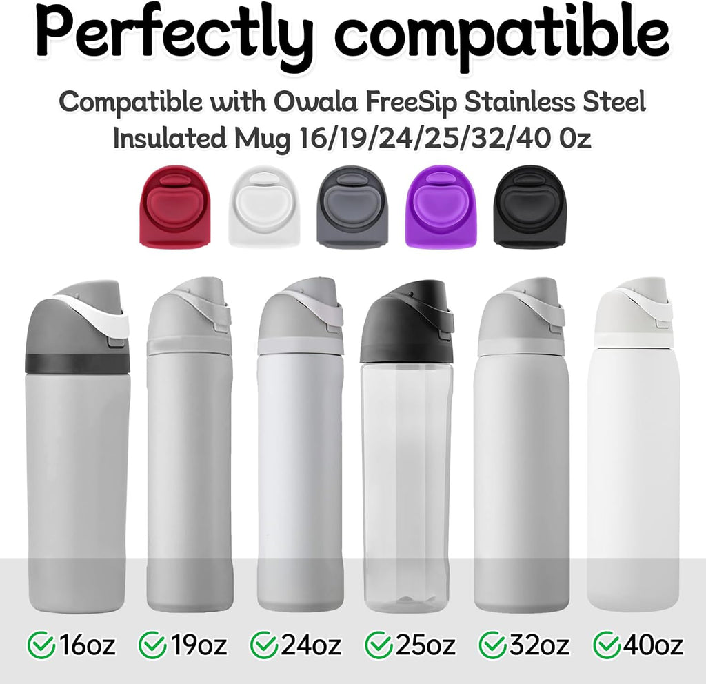 Owala | 5-Pack Replacement Rubber Stopper Seals for FreeSip Water Bottles - Silicone Lid Caps