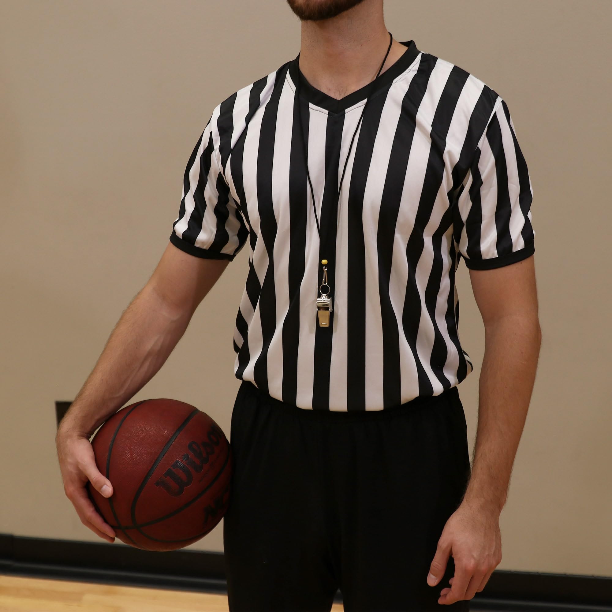 Murray Sporting Goods Men's V-Neck Referee Shirt | Men’s Official Short Sleeve Pro-Style V-Neck Officiating Halloween Costume (3X-Large)