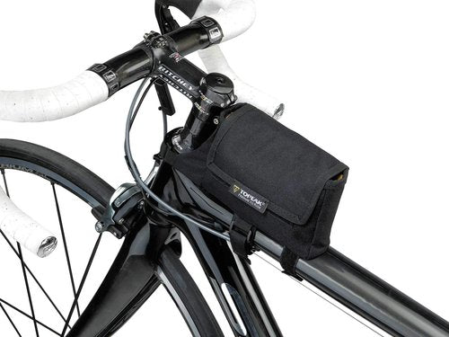 Topeak TriBag Frame Bike Bag (Large) – Top Tube Mounted Storage Pouch with Padded Main Compartment, Dual Side Pockets, and Secure Strap System for Easy Access on the Go