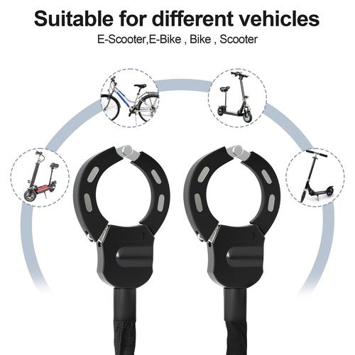 Electric Scooter Lock, Bike Locks High Security with 3 Keys, 36in Heavy Duty Bike Lock Chain for Segway, Ninebot, Razor, Xiaomi and Electric Scooter
