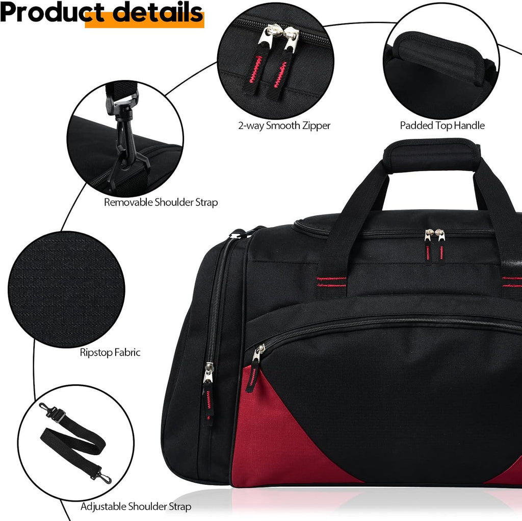 Skiennix Men's Gym Bag - 55L Large Sports Duffle for Lightweight Workouts | Durable & Stylish