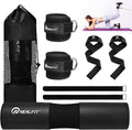 NEALFIT Barbell Pad Set - Heavy Duty Squat Pad with Lifting & Ankle Straps for Weightlifting | Home Gym Essential