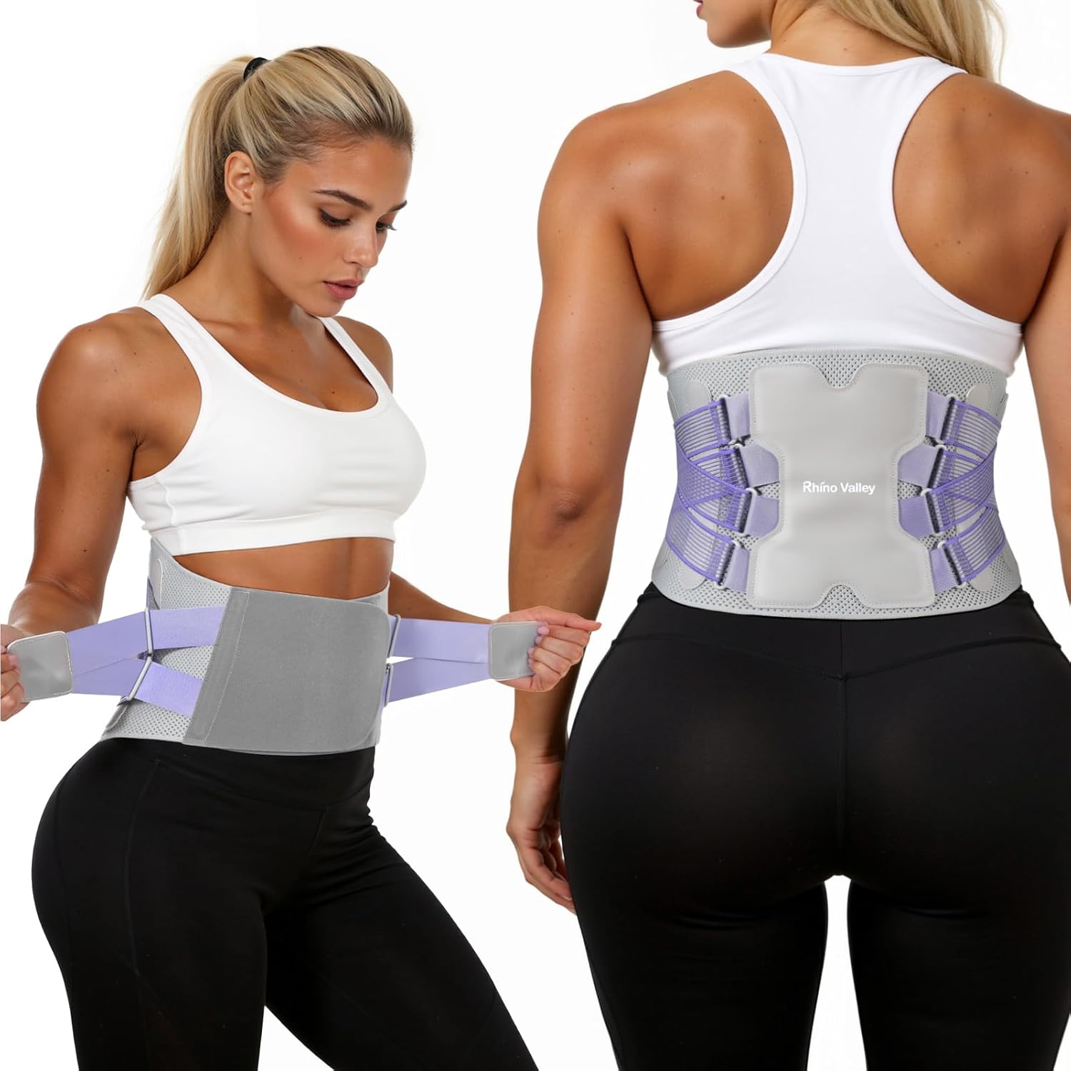 Skiennix Back Brace for Women - Adjustable Lumbar Support Belt for Pain Relief | Ergonomic Design, Medium
