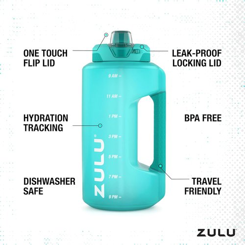 Goals Half Gallon Water Bottle - Durable Design with Straw for Hydration on the Go