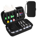 SLODE Portable Golf Accessories Organizer Bag for Balls, Tees, Markers -Golf Glove Holder Case with Glove Shaper- Ideal Gift for Men and Women- Black