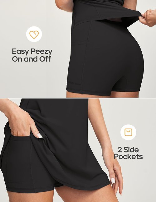 Heathyoga Tennis Dress for Women - Athletic Style with Shorts & Pockets | Perfect for Golf & Sports