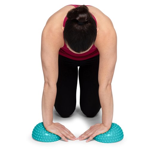 OPTP Lo Rox Domes (Pair) - Textured Balance Pods - Stability and Balance Training Equipment - Sensory and Self-Massage Tools - by Lauren Roxburgh