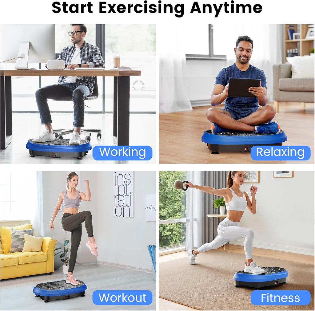 Skiennix Vibration Plate Exercise Machine - Bluetooth Fitness Platform for Lymphatic Drainage | Full Body Workout