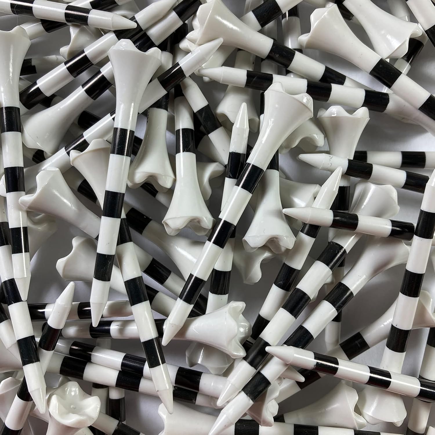 Pride Golf Tee - Performance Plastic Golf Tees | 100 Count, 2-3/4 Inch - White with Striped Design