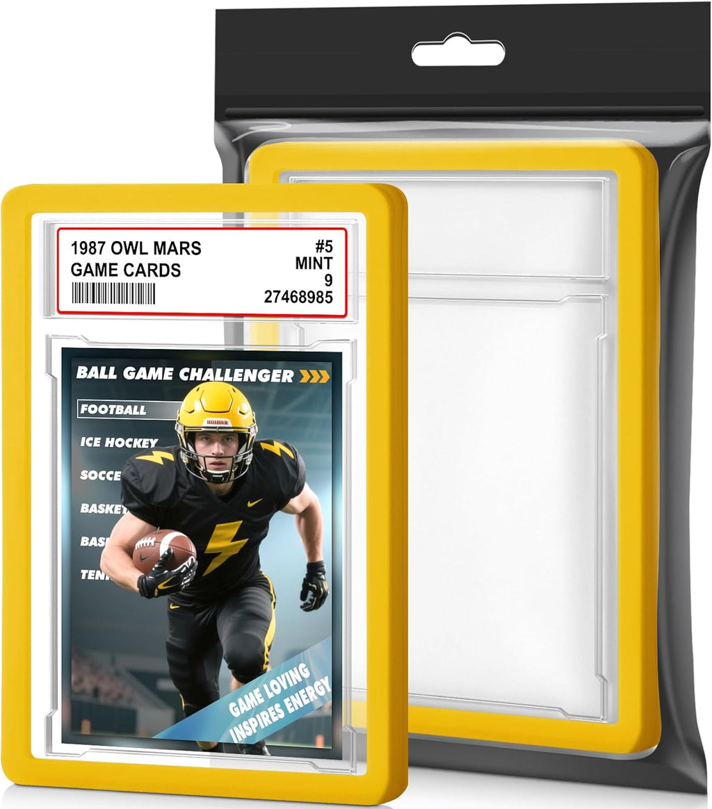 PSA Graded Card Slab Bumper Set - Hard TPU Protectors with Label Position for Game & Trading Cards