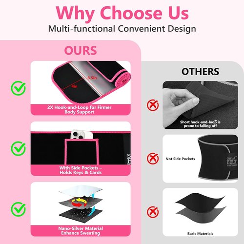 MORECOO Waist Trainer - Sculpting Sweat Band for Stomach & Waist Trimming | Ideal for Workouts