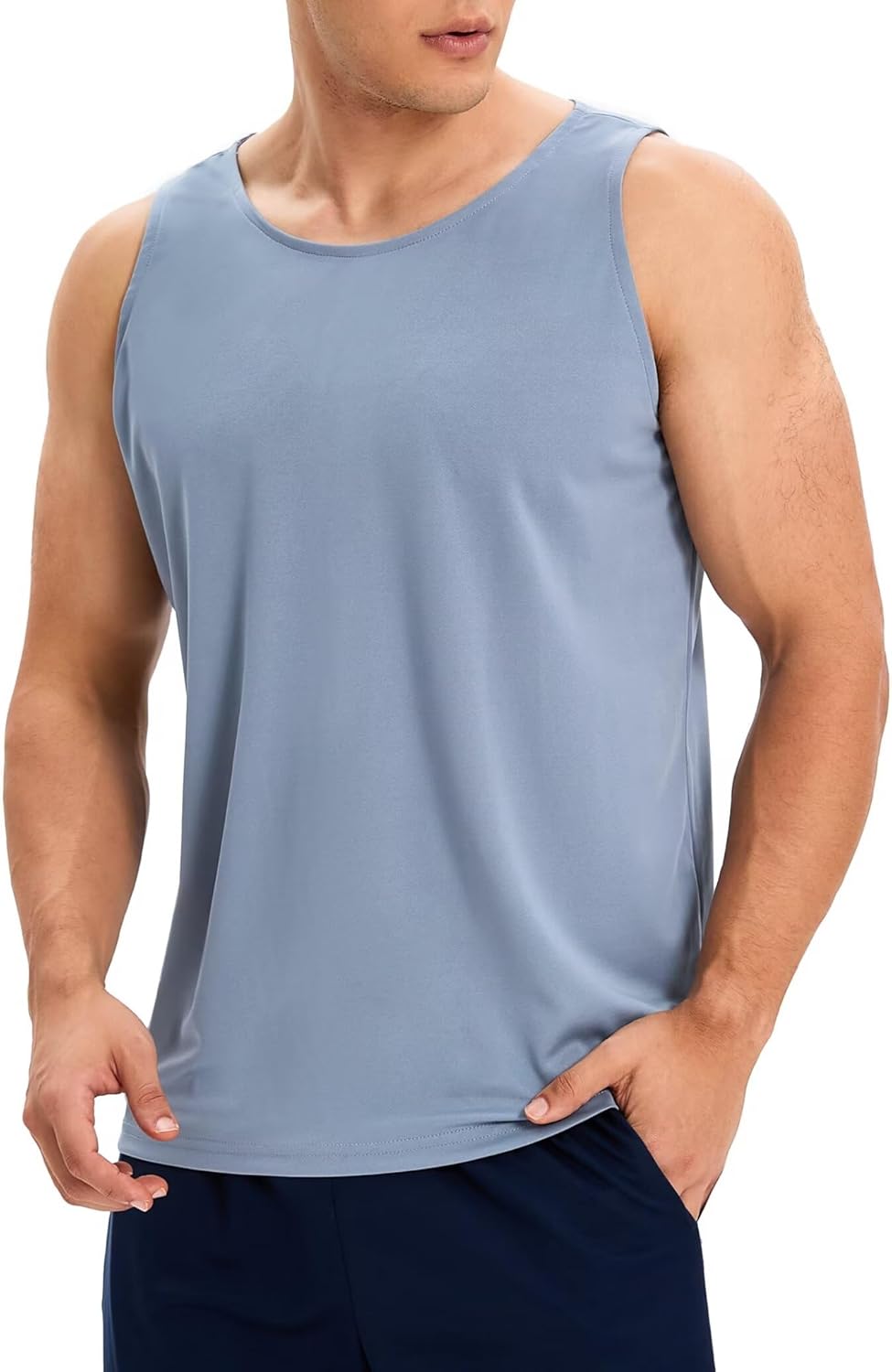 OYGSieg Men's Quick-Dry Workout Tank Tops - Breathable Sleeveless Muscle Shirts | 6 Pack for Active Men