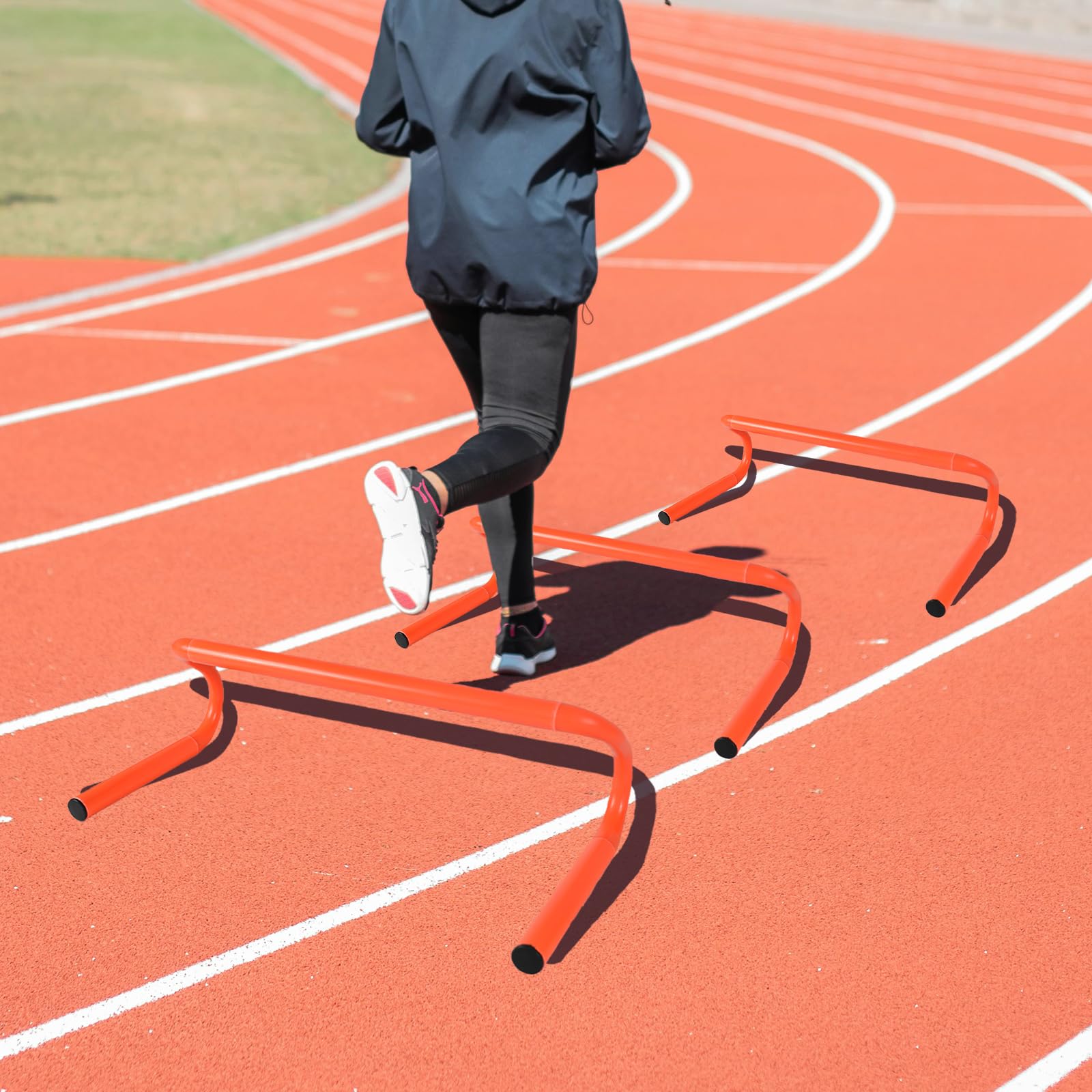 ASENVER Agility Hurdles Detachable Speed Hurdles Spliced Agility Training Equipment for Soccer, Basketball and Track Drills (Pack of 10, 6 in)