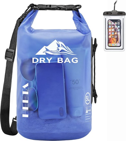 HEETA Waterproof Dry Bag - Lightweight Roll Top Storage for Travel, Swimming & Kayaking | 5L-40L Sizes