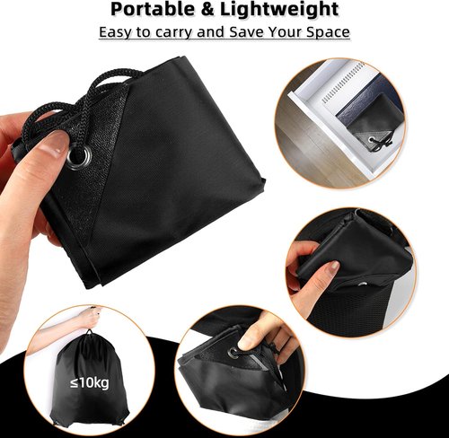 GoodtoU Nylon Backpacks - Durable Drawstring Bags for Sports & Travel | Black, 128 Pieces