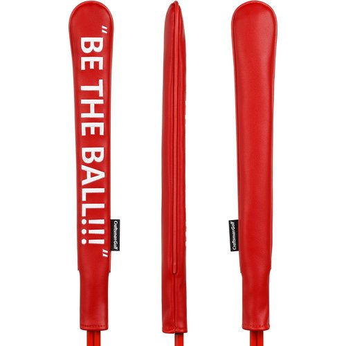 Craftsman Golf Alignment Stick Cover Red Leather Be The Ball Design