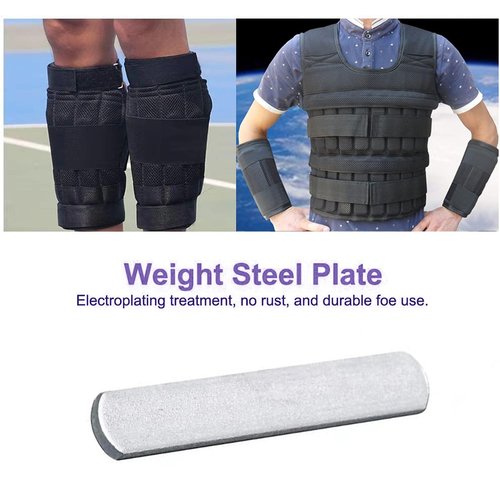 8PCS Steel Plates for Weighted Vest Loading Leg Guards, Strength Training Weight Steel Plate Adjustable Round Head Rustproof